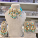 Hira Collections Luxury Kundan Stone Pearl And Beads Choker Necklace Set