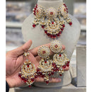 Hira Collections Luxury Kundan Stone Pearl And Beads Choker Necklace Set