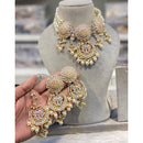 Hira Collections Luxury Kundan Stone Pearl And Beads Choker Necklace Set