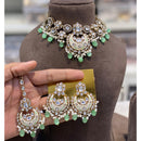 Hira Collections Luxury Kundan Stone Pearl And Beads Meenakari Choker Necklace Set