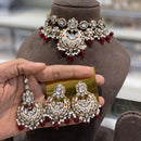 Hira Collections Luxury Kundan Stone Pearl And Beads Meenakari Choker Necklace Set
