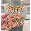 Hira Collections Royal Pota Stone Pearl And Beads Necklace Set