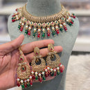 Hira Collections Royal Pota Stone Pearl And Beads Necklace Set