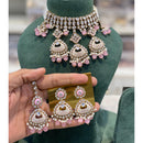 Hira Collections Luxury Kundan Stone Pearl And Beads Meenakari Choker Necklace Set