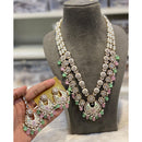 Hira Collections Luxury Kundan Stone Pearl And Beads Meenakari Long Necklace Set