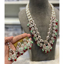 Hira Collections Luxury Kundan Stone Pearl And Beads Meenakari Long Necklace Set 