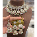 Hira Collections Luxury Kundan Stone Pearl And Beads Meenakari Choker Necklace Set