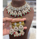 Hira Collections Luxury Kundan Stone Pearl And Beads Meenakari Choker Necklace Set