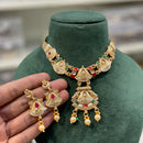 Hira Collections Royal Pota Stone Pearl Meenakari Necklace Set