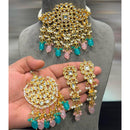 Hira Collections Kundan Stone And Beads Designer Choker Necklace Set