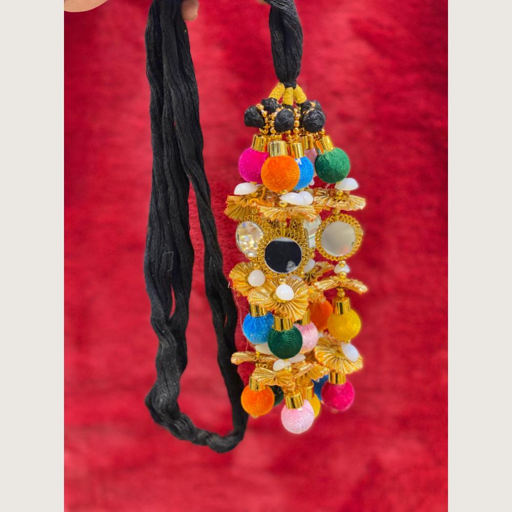 Hira Collections Heavy Mirror And Shell Work Hair Paranda