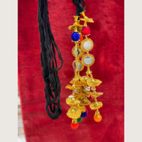 Hira Collections Heavy Mirror And Shell Work Hair Paranda