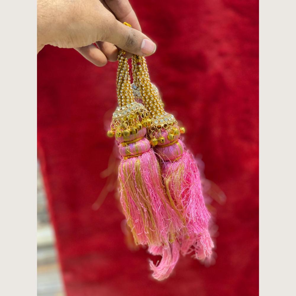 Hira Collections Traditional Austrian Stone And Thread Punjabi Hair Paranda