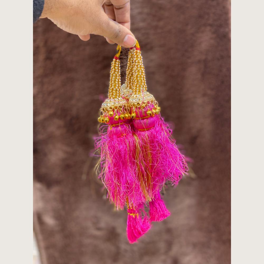 Hira Collections Traditional Austrian Stone And Thread Punjabi Hair Paranda