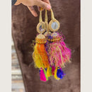 Hira Collections Traditional Mirror And Multicolor Thread Punjabi Hair Paranda