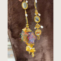 Hira Collections Traditional Mirror And Multicolor Thread Punjabi Hair Paranda