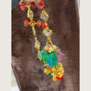 Hira Collections Traditional Mirror And Multicolor Thread Punjabi Hair Paranda