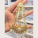 Hira Collections Mughal Style Kundan And Pearl Passa for Women