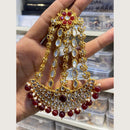 Hira Collections Mughal Style Kundan And Pearl Passa for Women