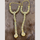 Hira Collections Designer Kundan Stone And Pearl Hand Harness