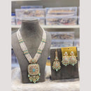 Hira Collections Elegant Kundan Stone And Austrian Stone Beads Long Necklace Set