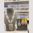 Hira Collections Elegant Kundan Stone And Austrian Stone Beads Long Necklace Set