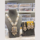 Hira Collections Elegant Kundan Stone And Austrian Stone Beads Long Necklace Set
