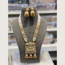 Hira Collections Premium Pota Stone And Beads Long Necklace Set