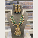 Hira Collections Premium Pota Stone And Beads Long Necklace Set 