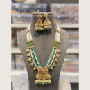 Hira Collections Premium Pota Stone And Beads Long Necklace Set 