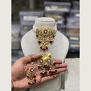Hira Collections Elegant Kundan Stone And Beads Choker Necklace Set