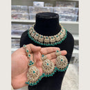 Hira Collections Premium Pota Stone And Austrian Stone Choker Necklace Set