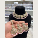Hira Collections Premium Pota Stone And Austrian Stone Choker Necklace Set