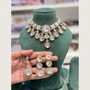 Hira Collections Premium Pota Stone And Austrian Stone Choker Necklace Set