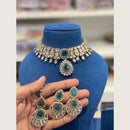 Hira Collections Premium Pota Stone And Austrian Stone Choker Necklace Set