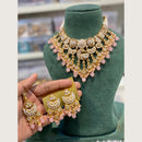 Hira Collections Royal Peacock Design Kundan Stone And Beads Meenakari Necklace Set