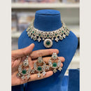 Hira Collections Premium Pota Stone And Austrian Stone Choker Necklace Set