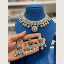 Hira Collections Premium Pota Stone And Austrian Stone Choker Necklace Set
