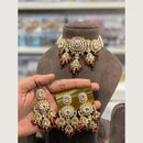 Hira Collections Classic Crystal Stone And Beads Choker Necklace Set