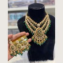 Hira Collections Traditional Kundan Stone And Pearl Necklace Set