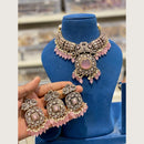 Hira Collections Indian Ethnic Crystal Stone And Pearl Choker Necklace Set