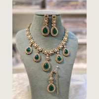 Hira Collections Sparkling Crystal Stone Necklace & Earrings Set