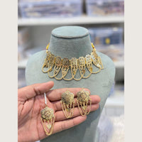 Hira Collections Designer Round Filigree Choker Necklace Set