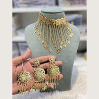 Hira Collections Designer Round Filigree Choker Necklace Set