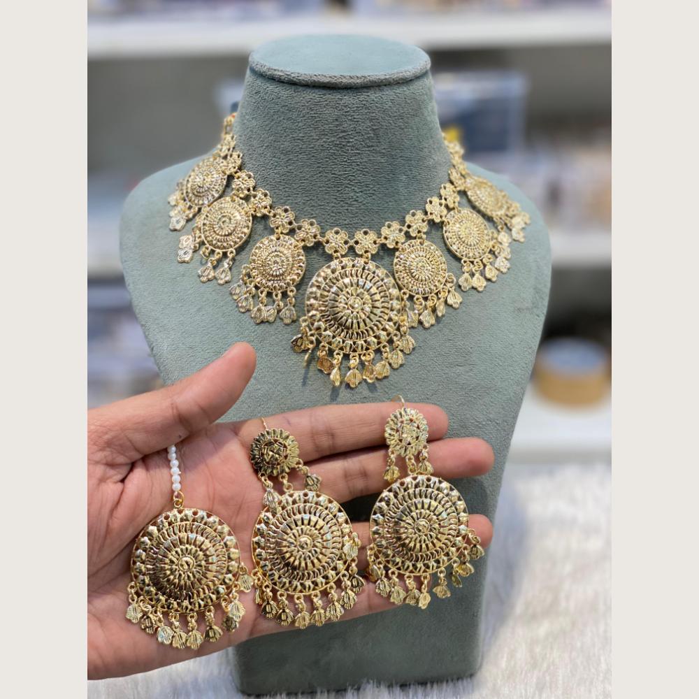 Hira Collections Designer Round Filigree Necklace Set