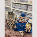 Hira Collections Grand Kundan And Beads Meenakari Bridal Jewellery Set