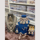 Hira Collections Grand Kundan And Beads Meenakari Bridal Jewellery Set