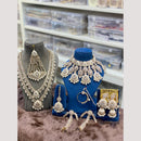 Hira Collections Grand Kundan And Beads Meenakari Bridal Jewellery Set