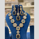 Hira Collections Glamorous Kundan And Crystal Stone Necklace Set