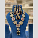 Hira Collections Glamorous Kundan And Crystal Stone Necklace Set